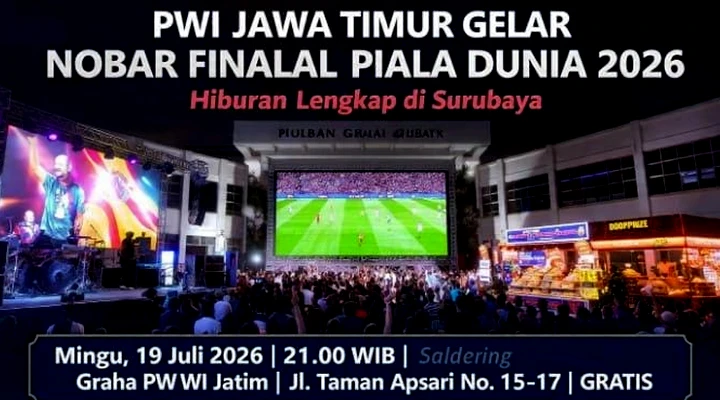 PWI Jatim Gelar Nobar Final Piala Dunia 2026 dengan Hiburan Lengkap 