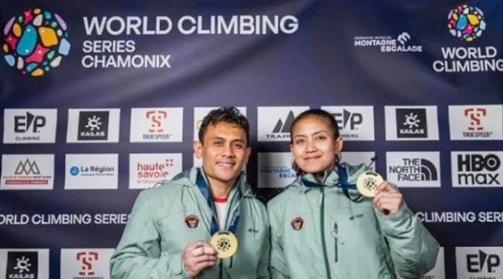Duet Emas Panjat Tebing Indonesia Gegerkan World Climbing Series di Chamonix, Prancis