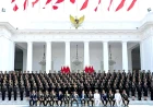 Presiden  Prabowo Lantik 1500 Perwira TNI dan Polri di Istana Negara 