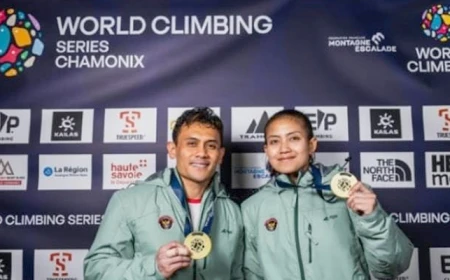 Duet Emas Panjat Tebing Indonesia Gegerkan World Climbing Series di Chamonix, Prancis