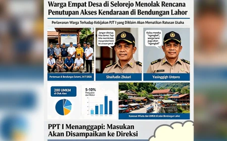 Warga Empat Desa di Selorejo Tolak Penutupan Jalan Bendungan Lahor