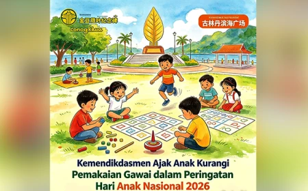 Kemendikdasmen Ajak Anak Kurangi Pemakaian HP di Peringatan Hari Anak Nasional 2026