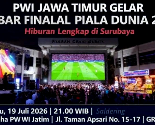 PWI Jatim Gelar Nobar Final Piala Dunia 2026 dengan Hiburan Lengkap 