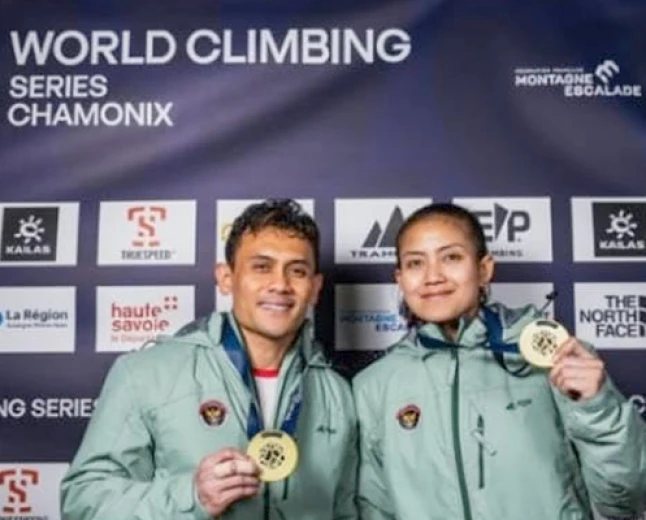 Duet Emas Panjat Tebing Indonesia Gegerkan World Climbing Series di Chamonix, Prancis
