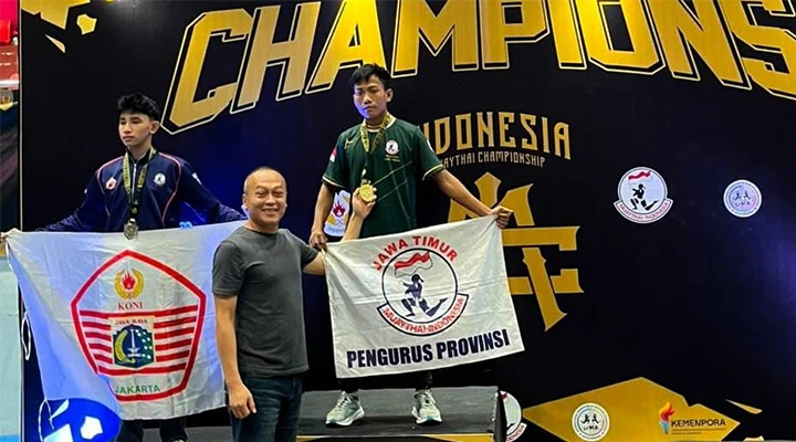 Galih Bangkit Permadi Raih Emas Kejurnas Muaythai 2026, Jatim Sabet 55 Medali
