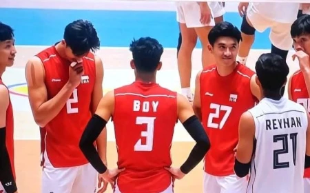 Jelang Asian Games 2026, Tim Bola Voli Putra Indonesia Uji Coba di Phnom Penh