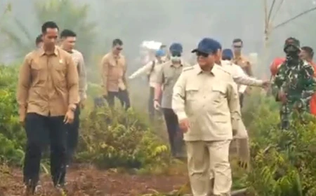 Turun Langsung ke Lokasi Berasap, Presiden Prabowo Pastikan Penanganan Karhutla di Kalbar Cepat dan Terpadu