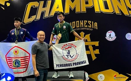 Galih Bangkit Permadi Raih Emas Kejurnas Muaythai 2026, Jatim Sabet 55 Medali