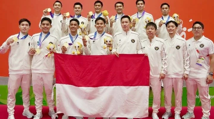 28 Tahun Penantian, Tim Beregu Putra Bulutangkis Indonesia Akhirnya Sukses Rebut Medali Emas 