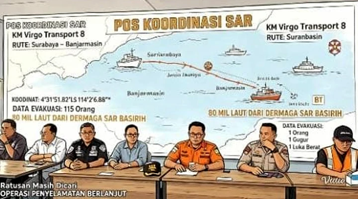 Memilukan! KM Virgo Transport 8 Tenggelam di Laut Jawa: 115 Dievakuasi, 1 Gugur, Ratusan Masih Dicari