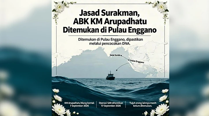 Alhamdulillah! Akhirnya Jasad Surakman, ABK KM Arupadhatu Ditemukan di Pulau Enggano