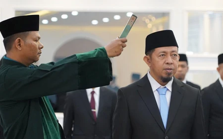Basnang Said Resmi Dilantik Jadi Dirjen Pesantren Pertama