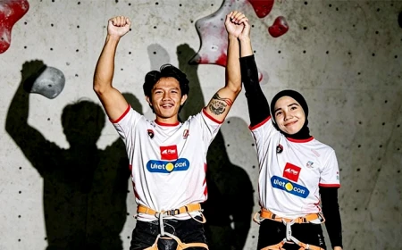 Medali Emas Bersejarah: Raharjati-Rajiah Ukir Nama Indonesia di Puncak Dunia Panjat Tebing