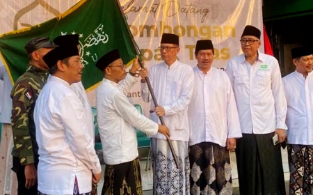 PWNU Jatim Sambut Pataka Resolusi Jihad dan Pasukan Napak Tilas Jombang-Surabaya